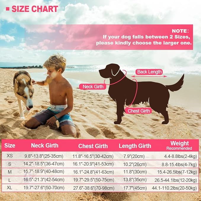 EMUST Dog Life Jacket, Ripstop Dog Lifesaver Vests with Rescue Handle for Small Medium and Large Dogs, Pet Safety Swimsuit Preserver for Swimming Pool Beach Boating (XS,Pink Camouflage)