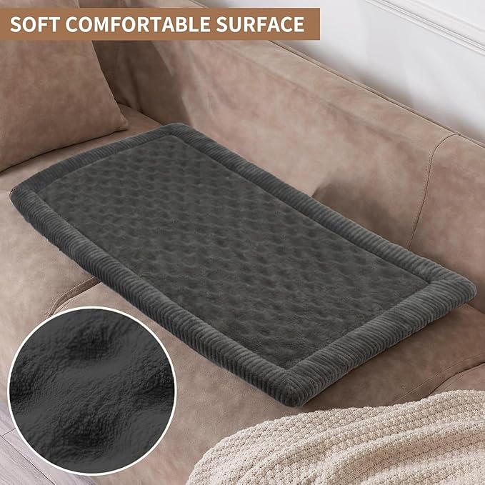 MINIDEAR Dog Crate Pad, Crate Bed Non-Skid Kennel Pad, Rubber Backing Memory Foam for Dog Bed Mat, Machine Washable Dog Bed for Crate, 19"x30"