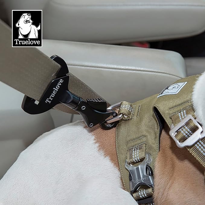 Truelove Lightweight Dog Car Seatbelt Safety Buckle Lock, Dog Seat Belt for Car, Fit Dog Car Harness/Collar for Small, Medium, Large Dogs