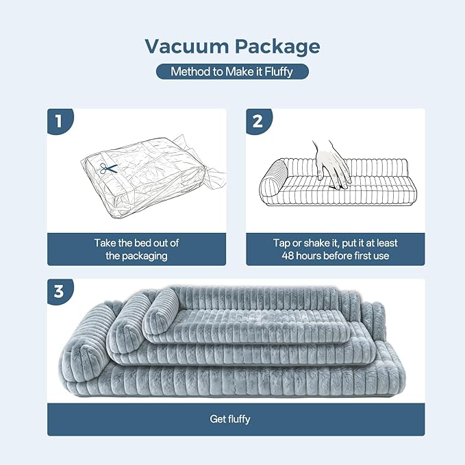 Orthopedic Dog Bed for Large Dogs with Washable Dog Bed Cover, Oeko‑TEX Certified Memory Foam Dogs Bed with Sides L-Shaped, Removable Cover, Pet Couch Bed Non-Slip, XL Dog Bed 39.4"×29.5", Grey