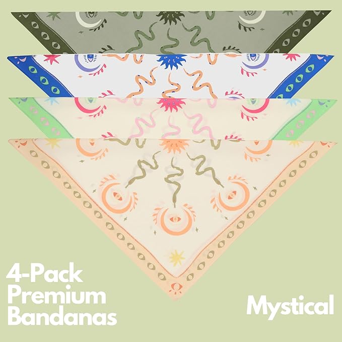 The Peacock Crew Premium Soft Cotton Bandanas Pack for Men and Women Paisley 22 x 22 inches