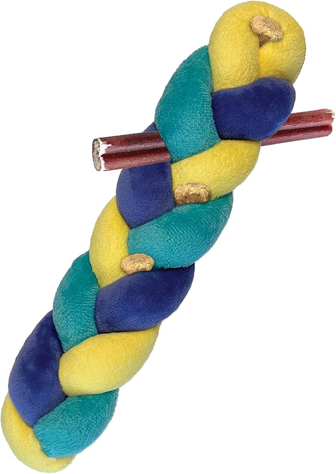 FOUFIT Hide and Seek Knotted Snuffle Stick, Large, Yellow, 9-12 inches Height