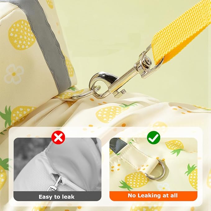 Waterproof Dog Raincoat,Full Coverage 4 Legs Dog Rain Jacket for Small Dogs,Pet Rain Coat with Hood,Reflective Strips&Leash Hole Outdoor Raincoat (X-Small（for Weight 3.3-4.5lb）, Pineapple)