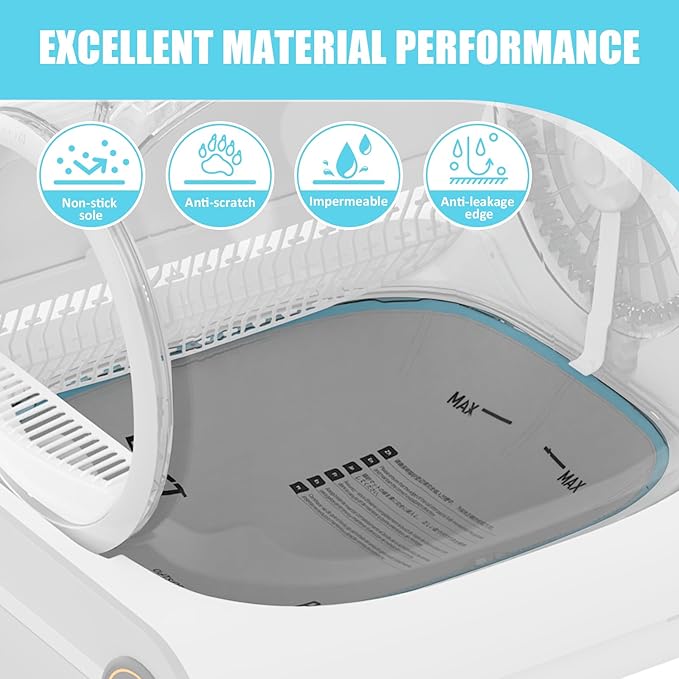 （2 Pack） DuckSky Waterproof Cat Litter Pad Replacement Part for 65L+9L Self Cleaning Litter Box, Leakproof Mat, Anti-Stick Accessory [Only Compatible with Orders Purchased After December 23, 2025]