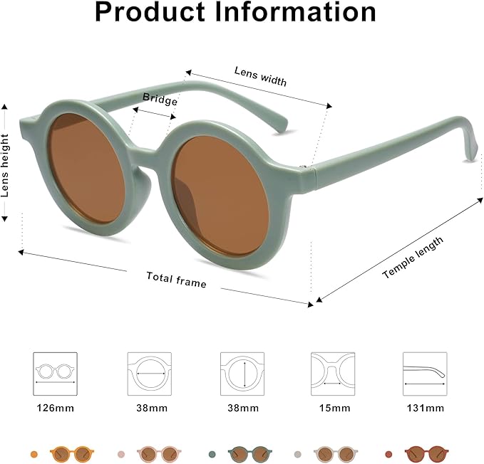 SOJOS Cute Round Polarized Sunglasses for Kids Girls Boys UV400 Protection De Sol Gafas Beach Holiday