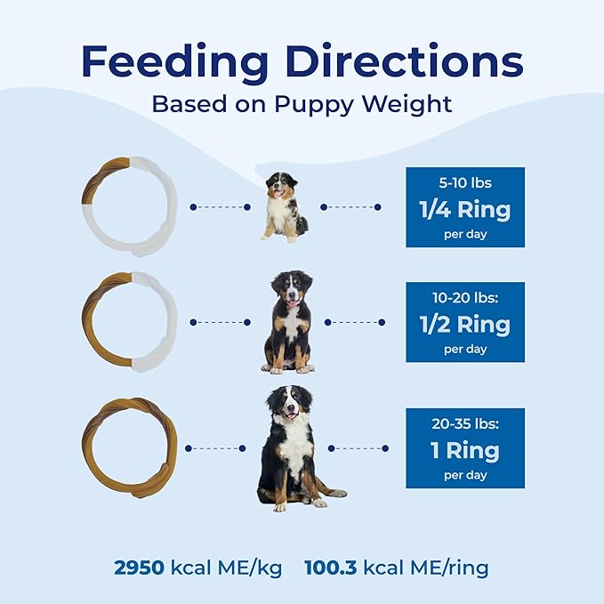 N-Bone Puppy Teething Rings Taste of Texas Queso Con Carne Flavor 3 Count (Pack of 2)