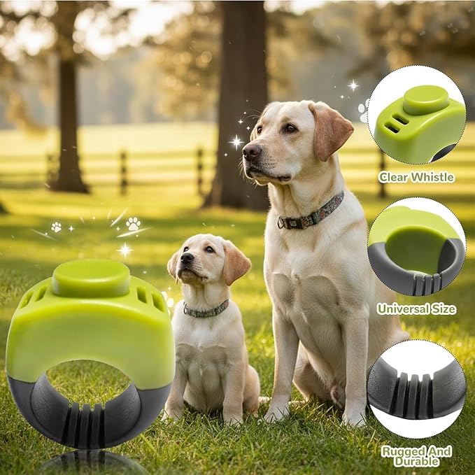 The Set of Easy Clicking Finger Ring Clicker Included Large and Small 2 Sizes,Dog clicker Trainer Suitable for Dogs Cats Horses traing Allowing Effective Versatile Training (2pcs Grey+Green)