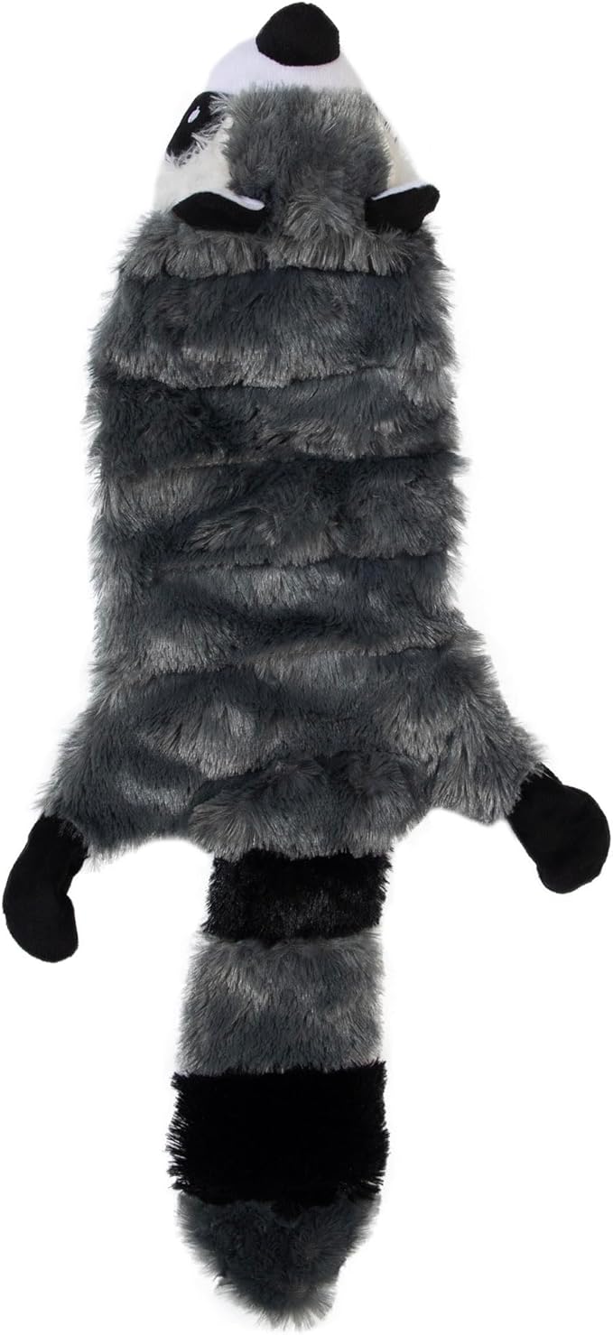 Hyper Pet Critter Skinz Super Squeaker Raccoon Stuffing Free Plush Soft Dog Toy, Extra Large, Pack of 1
