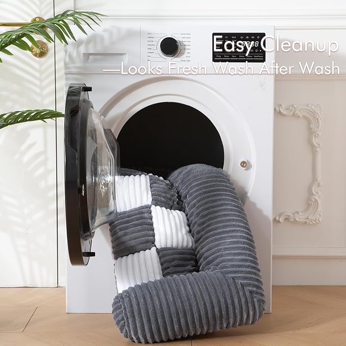 Dog Bed for Couch with Bolster, Comfy Couch Cover for Dogs Washable, Non-Slip Plush Furniture Protector, Calming Fuzzy Lounge Mat, Pet Sofa Accessories (Grey, X-Large)