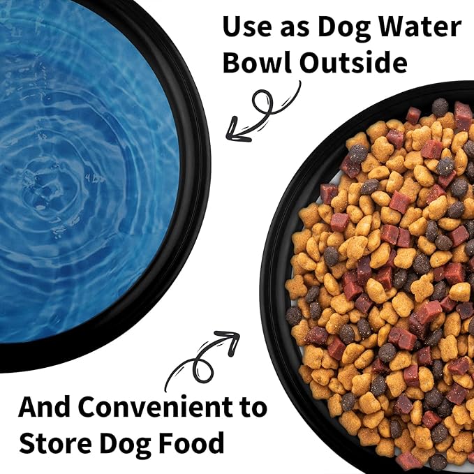 Collapsible Dog Bowl, Lightweight and Portable, Ideal for Outdoor, Camping, Hiking, Suitable for Dogs