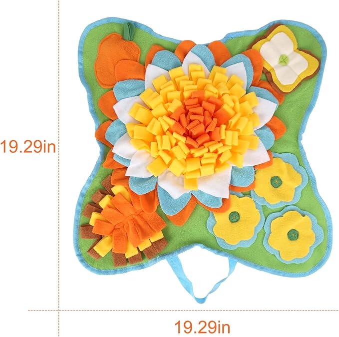 Yummy Sam Snuffle Mat for Small and Medium Dogs, 2 in 1 Portable Interactive Nose Smell Training Sniffing Pad with Puzzle Toys for Boredom Stimulating Slow Eating and Keep Busy (Green)