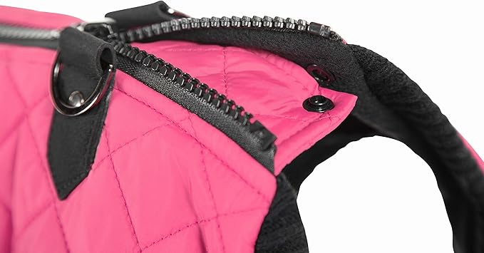 Gooby - Fashion Vest, Small Dog Sweater Bomber Jacket Coat with Stretchable Chest, Pink, Medium