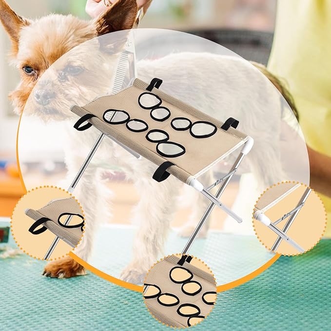 Pet Grooming Hammock Hammock Helper Washing Cat Grooming Hanging Harness for Nail Trimming Nail Clipping, Coffee