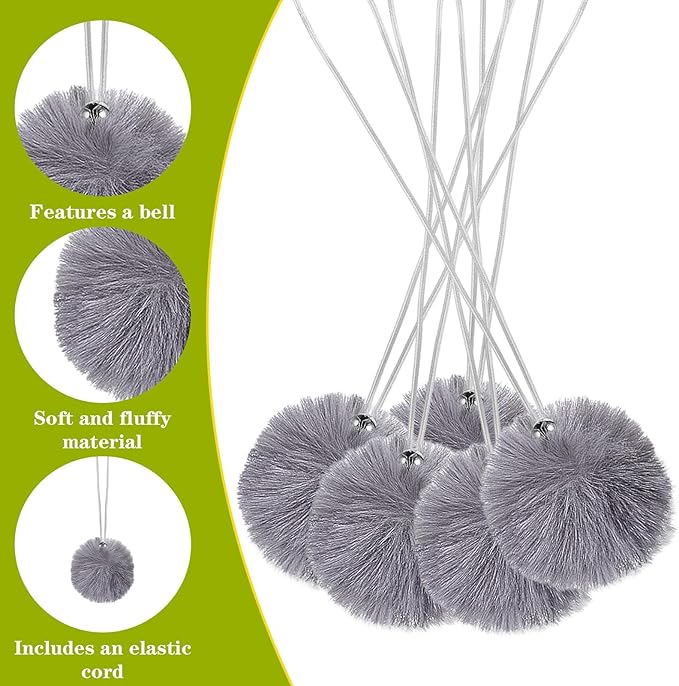 15 Pack Cat Tree Replacement Ball for Cat Tower Interactive Dangling Toys with Bell and Elastic Rope Kitten Tower Replacement Balls Plaything Add Ons for Scratching Post Tree