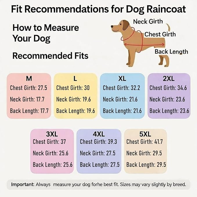 Olsa Dog Raincoat, Dog Hooded Slicker Poncho, 4 Legs Rain Jacket with Reflective Stripe, Transparent Water Proof Resistant Rain Snow Clothes for Small Medium Large (Black, 4XL)