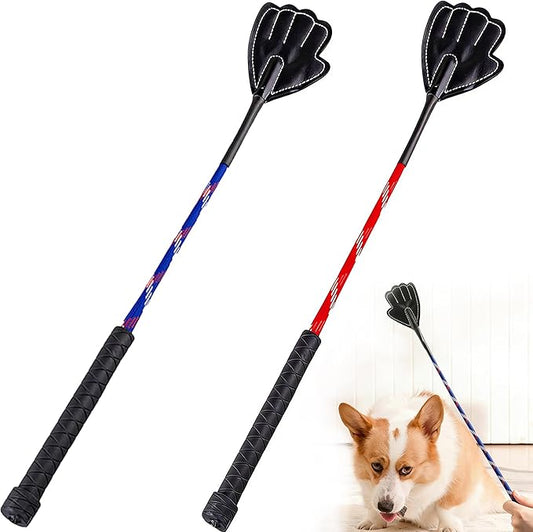 2 Colors Dog Training Stick Pole 17 Inch, Puppy Training Tools Whip with Anti-Slip Handle, Outdoor and Indoor Exercise Interactive Dog Pole for Small Medium Dogs (Random 2Colors)