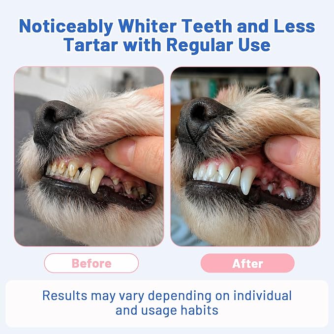 2-Pack Dog Finger Toothbrush, 180° Finger Toothbrush for Dogs Silicone, Dog Toothbrush for Teeth Cleaning & Dental Care, Dog Tooth Brushing Kit for Medium & Large Pets