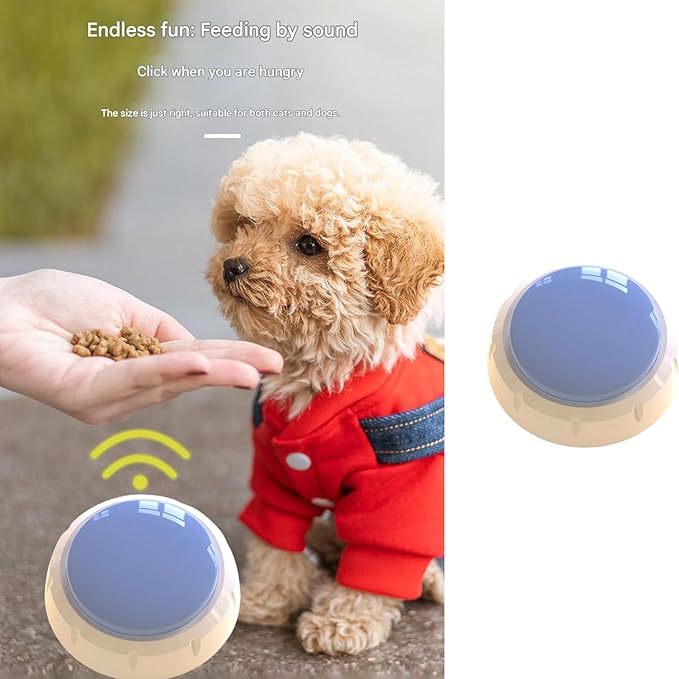 Dog Talking Buttons, Dog Communication Buttons, Pet Button for Communication with Big Touch Face, Pet Training Clicker, Cat-Talking Button, Pets Training Buzzer for Puppies and Cats