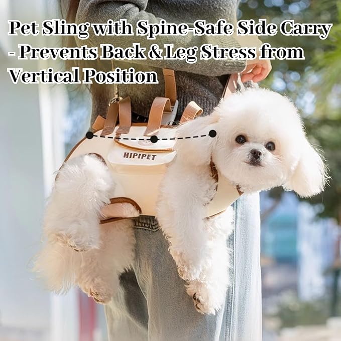 Hands Free 6-in-1 Pet Carrier Backpack for Travel, Adjustable Sling Shoulder Bag with Spine Support & Lift Harness, Breathable Air Mesh Carrier for Dogs & Cats (8-14 lbs)