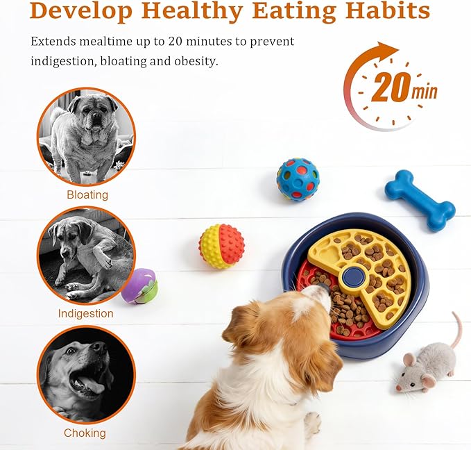 Dog Puzzle Toys Slow Feeder Bowls,Interactive Treat Dispensing Dog Puzzle for IQ Training and Brain Stimulation, Mental Enrichment Snuffle Mat Alternative for Small Medium Large Dogs Puppies Cat