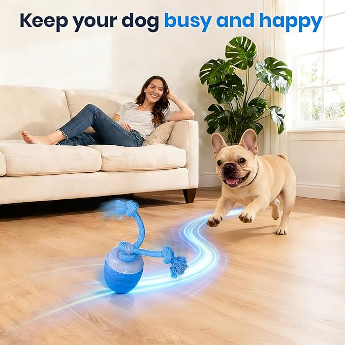 Interactive Dog Toys for Medium Dogs,2026 Upgraded Automatic Smart Motion Pet Ball, Interactive Dog Toy to Keep Them Busy, Chase Buddy Dog Toy(Blue)