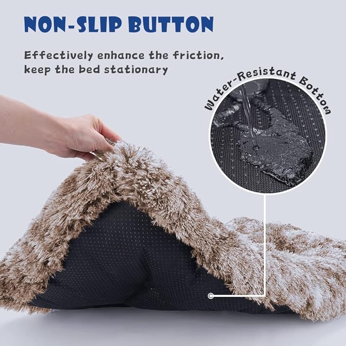 Dog Crate Pad for Large Dogs, 36 inch, Deluxe Plush Anti-Slip Pet Bed, Fully Kennel Pad
