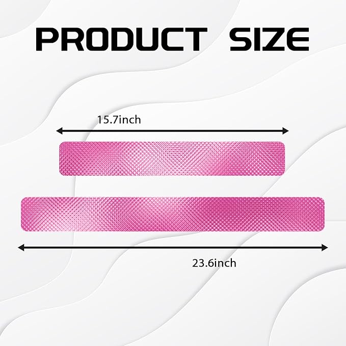 Pink Door Sill Guard Protector, 4PCS 3D Carbon Fiber Anti-Scratch Door Entry Edge Bumper Sill Scuff Plate Trim, Front/Rear Door Threshold Protector Cover Sticker Strips