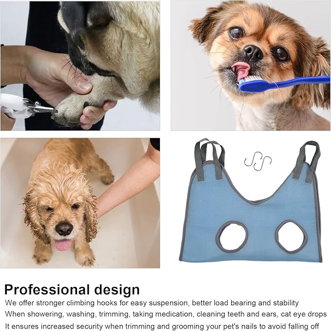 Pssopp Pet Grooming Hammock,Comfortable and Easy Cleaning Dog Grooming Hammock Professional Design Safety Assurance Dog Hammock for Bathing Washing Trimming Nail (M Length 92 Width 52cm)