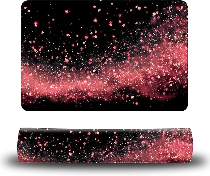 Dog Food Mat, 19.6" x 23.6" Absorbent Pet Feeding Mat for Food and Water, Waterproof Diatom Mud Pet Placemat with Non-Slip Rubber Backing, Easy Clean Cat Bowl Mat for Floors - Pink Sparkle