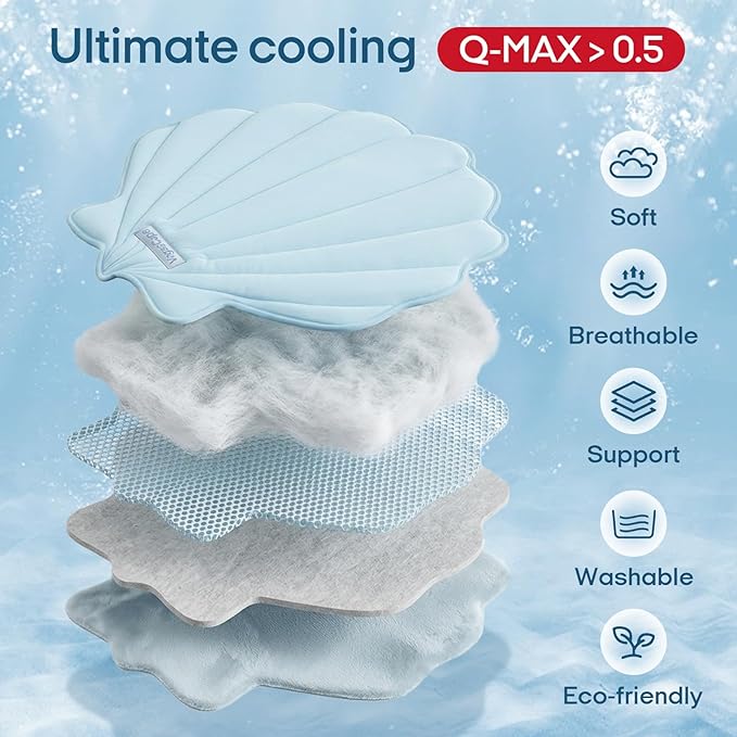 Vagascape Dog Cooling Mat, Washable Pet Cooling Mat, 47" x 45" Thick & Durable Large Cooling Mat for Dogs, Portable Foldable Premium Cooling Pad for Indoor, Outdoor, Travel, Camping, Patio and Beach