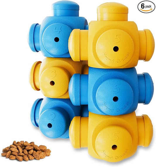 HOUNDGAMES Dog Puzzles for Smart Dogs, Interactive, Puzzle Treats, Puppy Puzzle, Toys to Keep Them Busy, Cognitive Dog Games, Toys for Bored Dogs, Advanced Puzzles, Boredom Busters (6 Pieces)