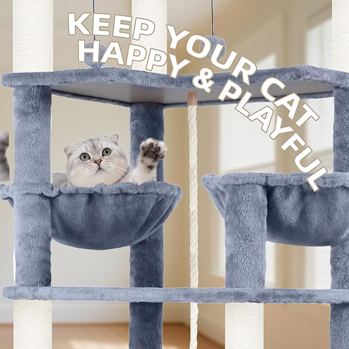 Roypet 32" Cat Tree 0111 (Grey, 71'')