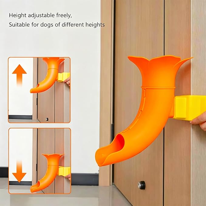 Marchul Adjustable Dog Ball Launcher Toy, Adjustable Height Launcher Ball Thrower for Indoor/Outdoor Fetch Play, Interactive Energy Release Tool for Medium & Large Dogs, Easy Mount on Door/Post/Table