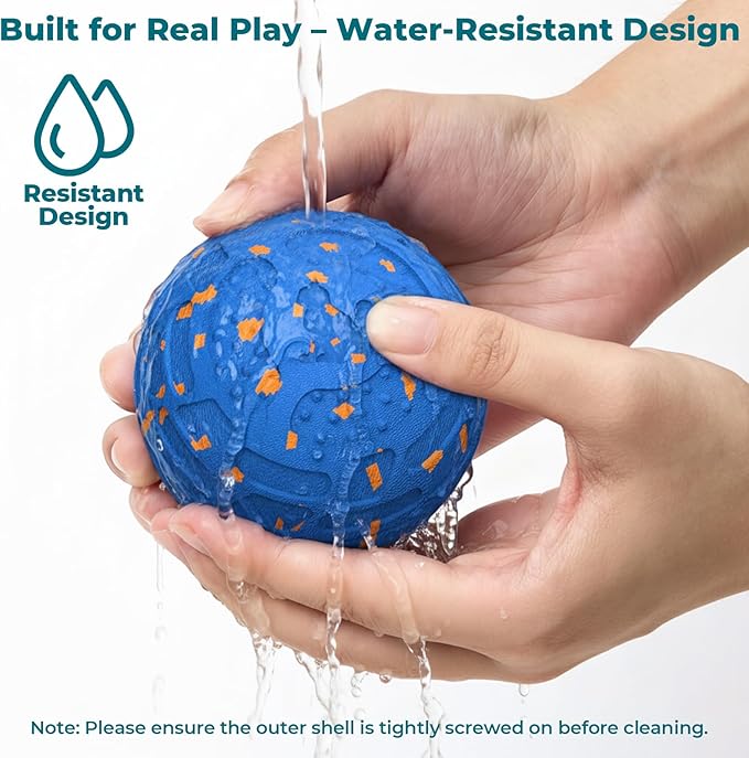 KITPLUS Smart Interactive Dog Ball Toys: Automatic Bouncing Rotating Moving, 3 Modes, Durable Material, Waterproof, Rechargeable Active Rolling Pet Toy for Medium Large Dogs Indoor Outdoor, Blue