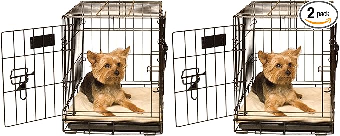 K&H Pet Products Self-Warming Dog Crate Bed, Machine Washable Dog Crate Mat, Tan X-Small 14 X 22 Inches (Pack of 2)