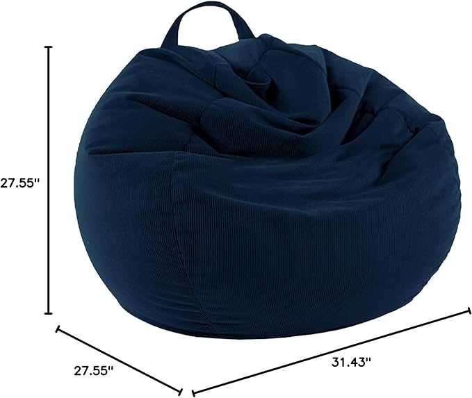 LPMOERA Stuffed Animal Storage Bean Bag Chair Cover (No Filler) For Kids and Adults.Pets Dogs/Cats Lazy Beds.Soft Premium Corduroy Stuffable Bean Bag For Organizing Children Plush Toys or Memory Foam