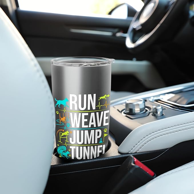 Run Weave Jump Tunnel Dog Agility Stainless Steel Insulated Tumbler