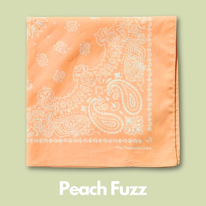 The Peacock Crew Premium Soft Cotton Bandanas Pack for Men and Women Paisley 22 x 22 inches