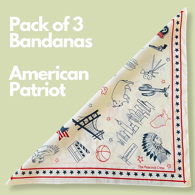The Peacock Crew Premium Soft Cotton Bandanas Pack for Men and Women Paisley 22 x 22 inches