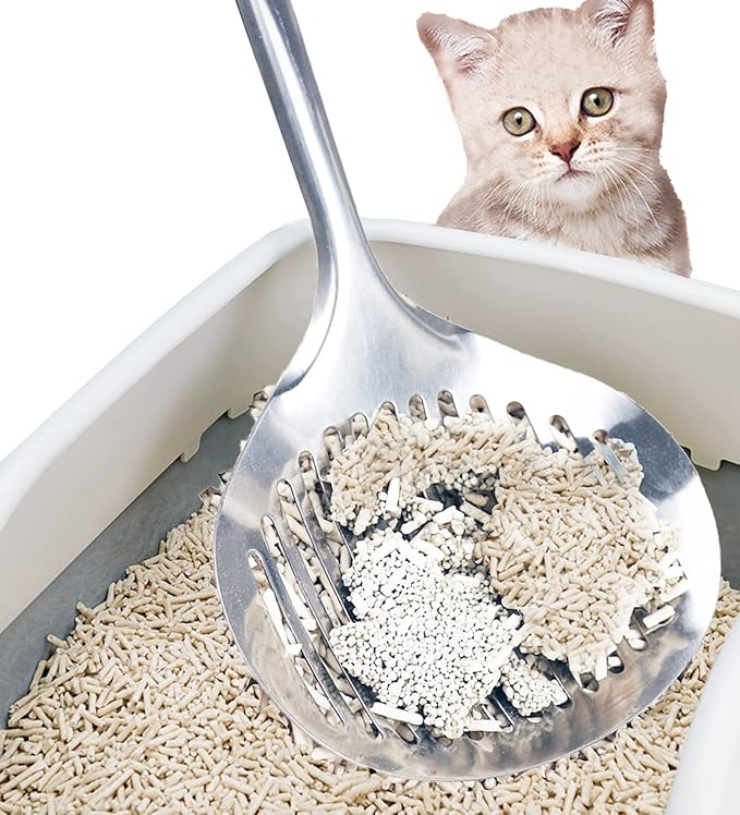2 PCS Cat Litter Scoop Stainless Steel Pooper Scooper Cat Litter Scooper Cat Scooper Litter Box Scooper Poop Scooper