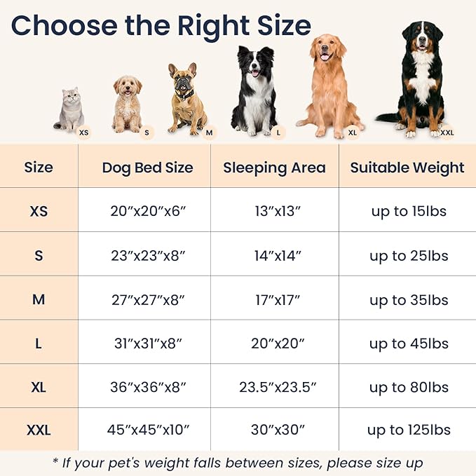JOLLYVOGUE Calming Dog Beds Extra Large Sized Dog, 45in Donut Washable Large Pet Bed, Anti-Slip & Anti-Anxiety Fluffy Faux Fur Round Dogs Bed, Fits up to 125 lbs Pets (Camel)