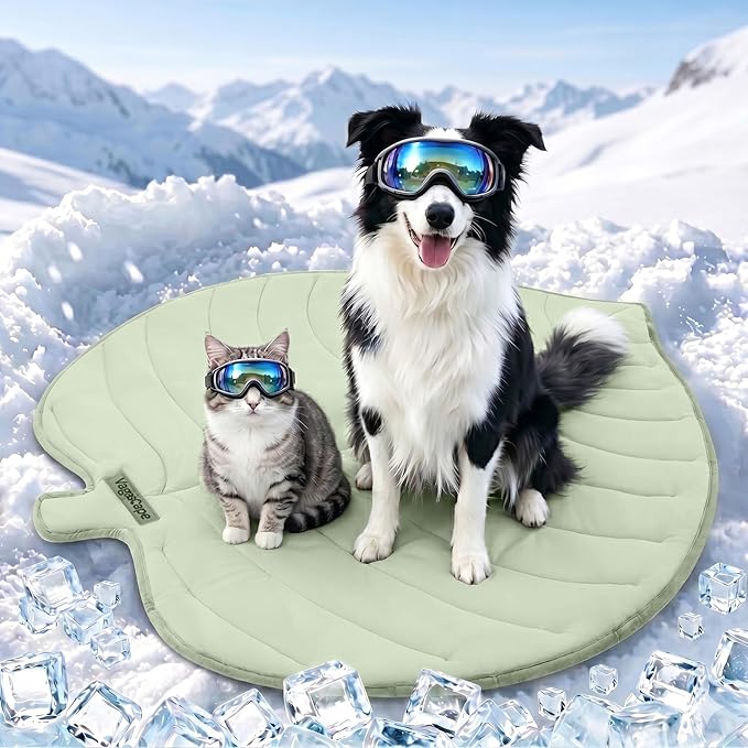 Vagascape Dog Cooling Mat, Washable Pet Cooling Mat, 35" x 33" Thick & Durable Large Cooling Mat for Dogs, Portable Foldable Premium Cooling Pad for Indoor, Outdoor, Travel, Camping, Patio and Beach
