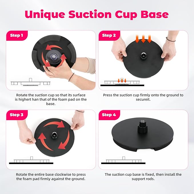 Hands-Free Hair Dryer Stand Holder with Strong Suction Base-63in/160cm Height Adjustable Floor Blower Stand Holder, 180 Degrees Rotatable Larger Clamp Countertop Blow Dryer Stand for Salons or Home Use