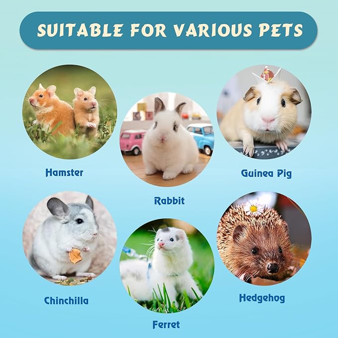 Large Rabbit Foraging Toy with Bell, Washable Snuffle Ball for Rabbits Toys Interactive Puzzle Bunny Toy Treat Dispenser Encourage Natural Foraging Skill Slow Feeder for Small Animal - Yellow