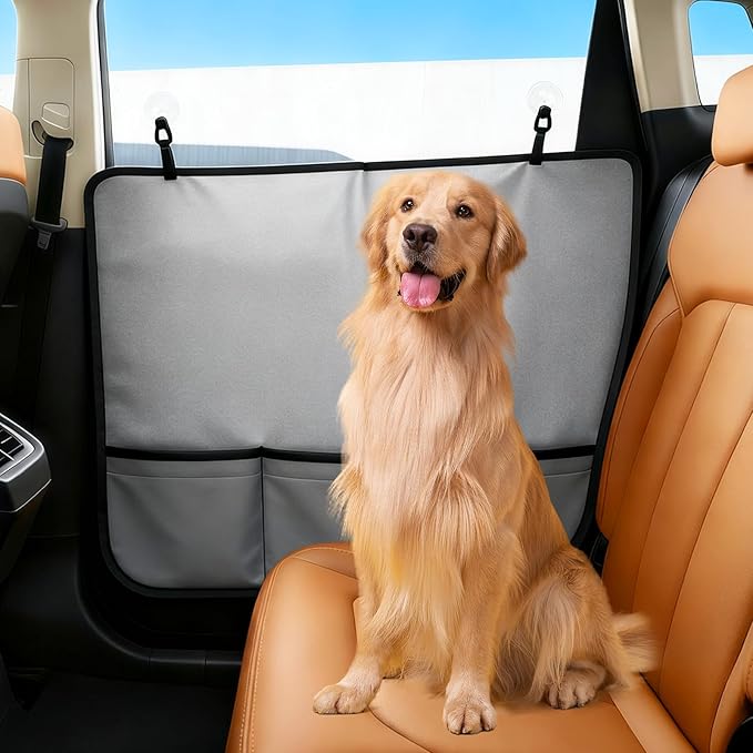Wokyo Dog Car Door Protector 2 Pack, Extra Large 30.31" x 25.19" Gray Anti-Scratch Waterproof Pet Vehicle Door Covers Heavy Duty Material for Car Doors Cover Trucks SUV