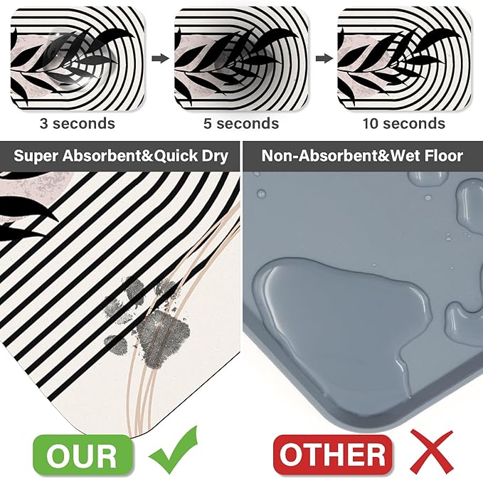 Cat Food Mat for Floors Waterproof Dog Mat for Food and Water Bowl Quick Dry Easy to Clean Nonslip Pet Mats, 12 * 20, Simple