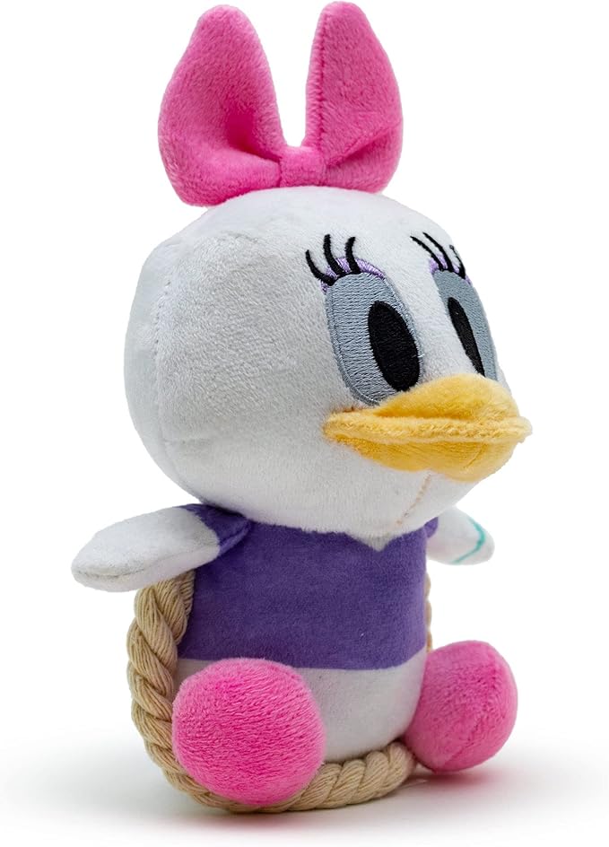 Buckle-Down Disney Dog Toy, Disney Daisy Duck Chibi Sitting Pose Pet Toy, Plush with Rope