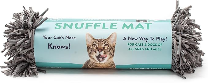 Jackson Galaxy Snuffle Mat for Cats Puzzle Feeder & Enrichment Toy in One - Also for Dogs