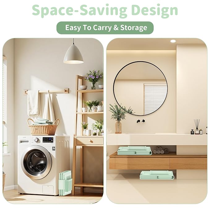 YomauiYee Baby Bathtub Green, Converts Shower to Tub, Foldable Toddler Tub with Rinse Cup, No Assembly Easy to Clean, Portable Collapsible Bath Tub for 6M-5Y, Travel Camping Hotel