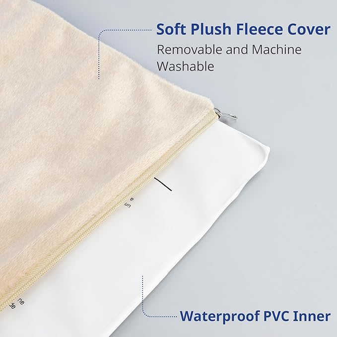 NICREW Dog Heating Pad, Temperature Adjustable Heated Dog Bed with Auto Shut Off Timer, Indoor Pet Heated Bed Mat for Cats and Dogs, 27.5 x 15.7 Inches, 75W